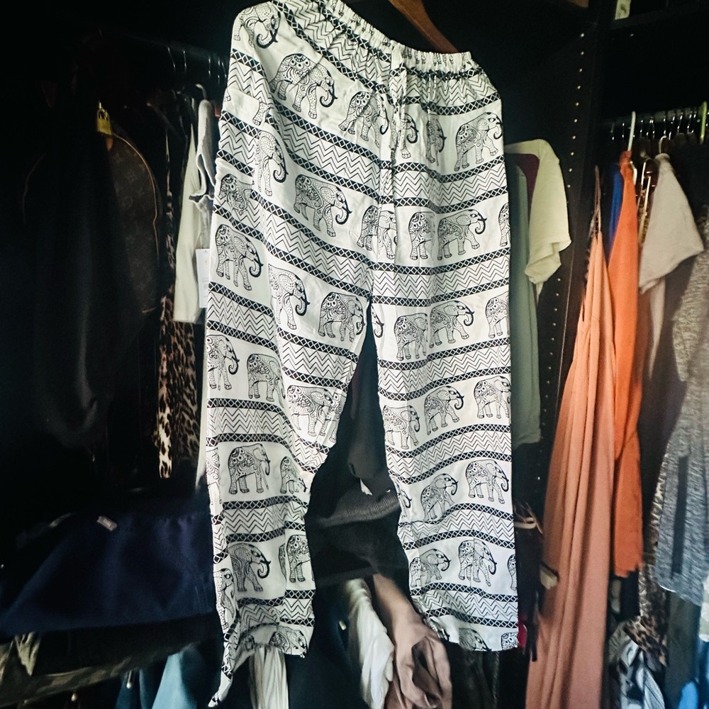 Elephant Print Women's Pants